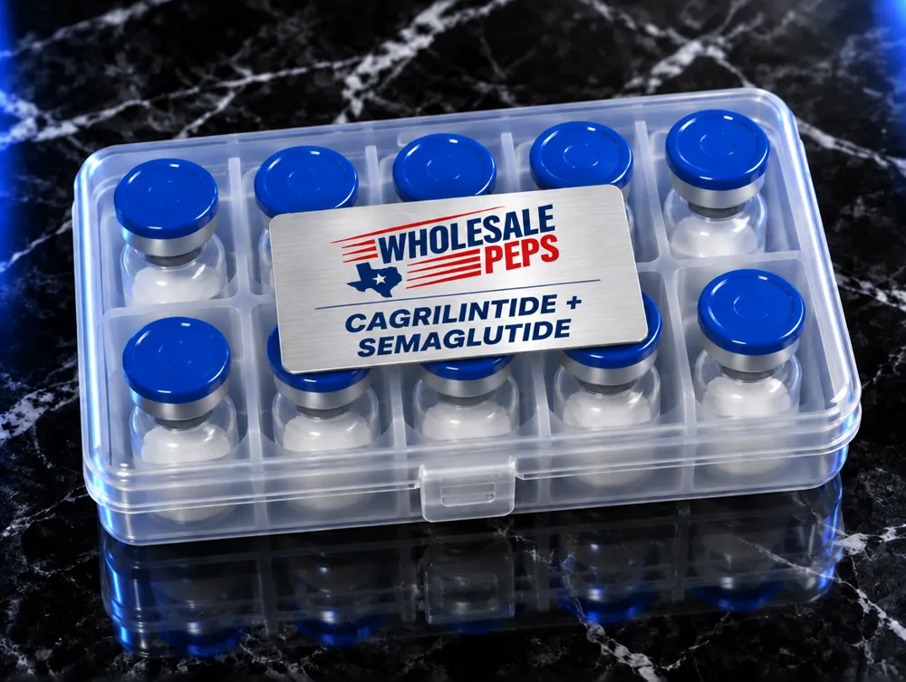 Wholesale Peps Cagrilintide + Semaglutide kit — clear case of 10 vials