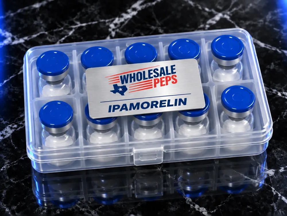 Wholesale Peps Ipamorelin kit — clear case of 10 vials